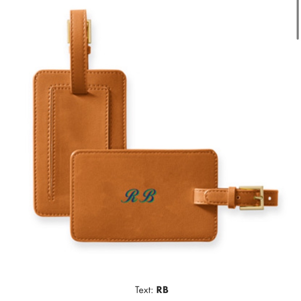 Luxury Mark & Gragam luggage tag! “RB” Never used!
